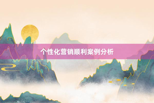 个性化营销顺利案例分析